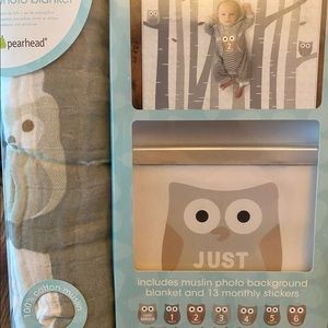 NIB Owl Baby Monthly Growth Mat